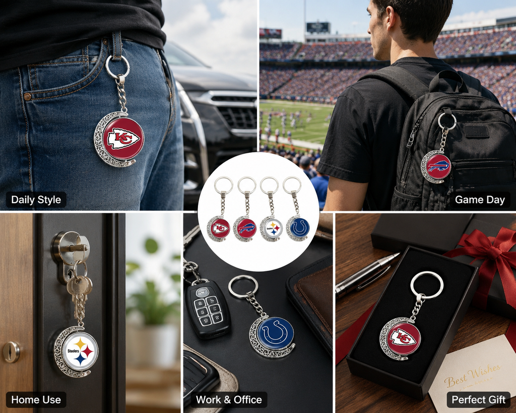 🏈 NFL 32 Teams — Team Pride Gemstone Pendant 📿🍀🏈