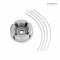 ⚙️ Aluminum Alloy Trimmer Head — 4-line cutting, universal fit, rugged and durable 🌿