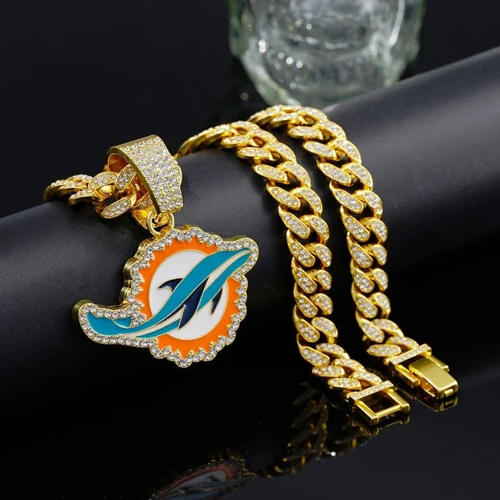 🏈Team Pride Gem Chain Necklace — Every team, every representative color📿🍀