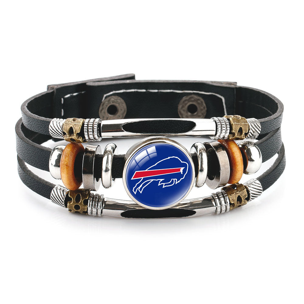 🏈 NFL 32-Team "Glory Gem" Leather Bracelet — Featuring all teams and their signature colors 📿🍀
