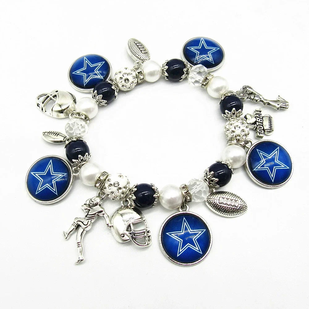 🏈 Designed for 32 NFL teams — Team-themed beaded bracelets 📿🍀