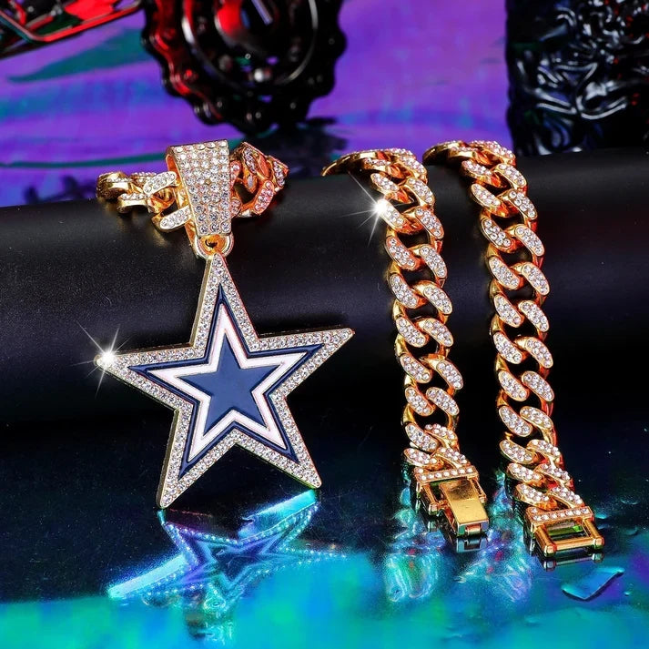 🏈Team Pride Gem Chain Necklace — Every team, every representative color📿🍀