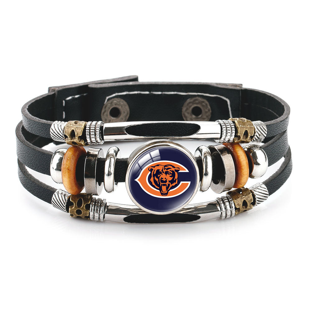 🏈 NFL 32-Team "Glory Gem" Leather Bracelet — Featuring all teams and their signature colors 📿🍀