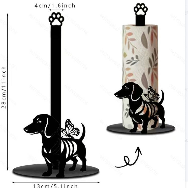 🐮 Elegant metal Highland cow-shaped toilet paper holder——Openwork wrought iron toilet paper holder