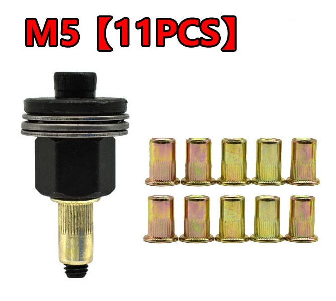 Manual Rivet Nut Tool Set (includes M3–M12 carbon steel rivet nuts)