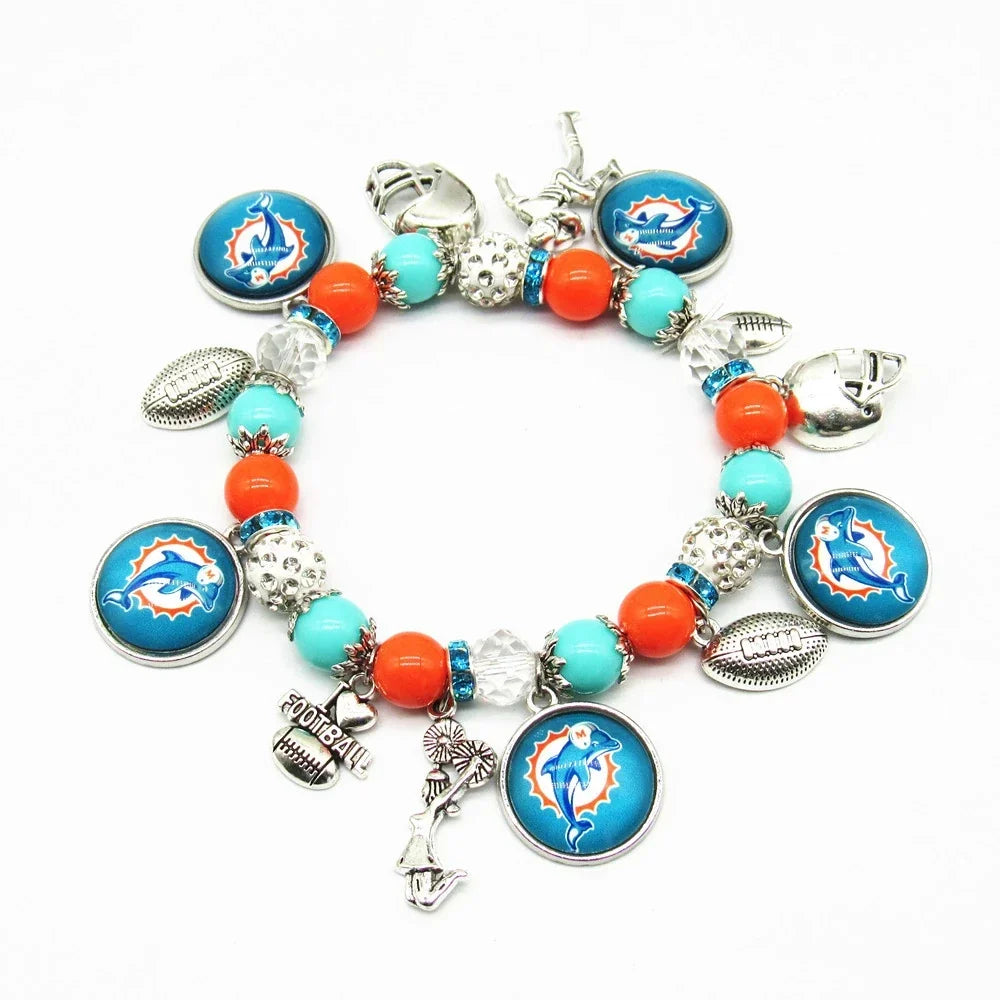 🏈 Designed for 32 NFL teams — Team-themed beaded bracelets 📿🍀