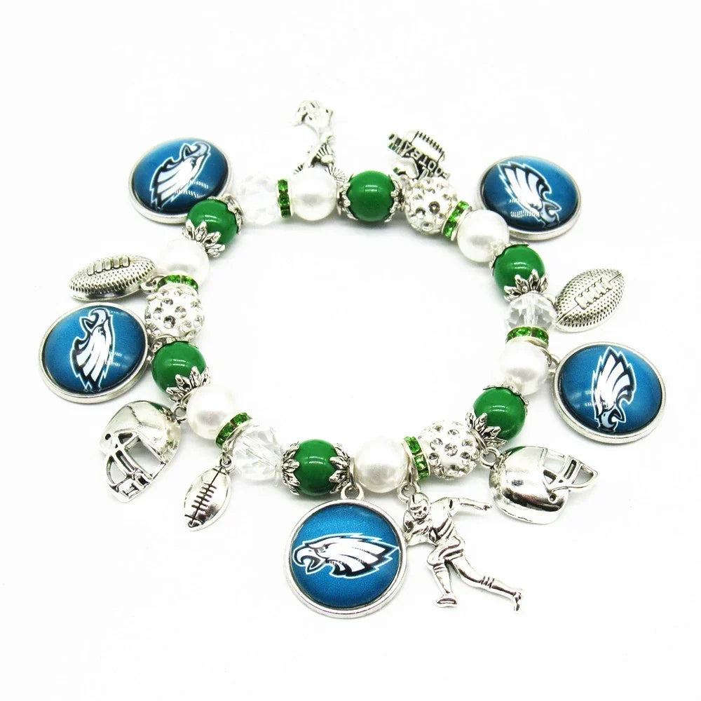 🏈 Designed for 32 NFL teams — Team-themed beaded bracelets 📿🍀