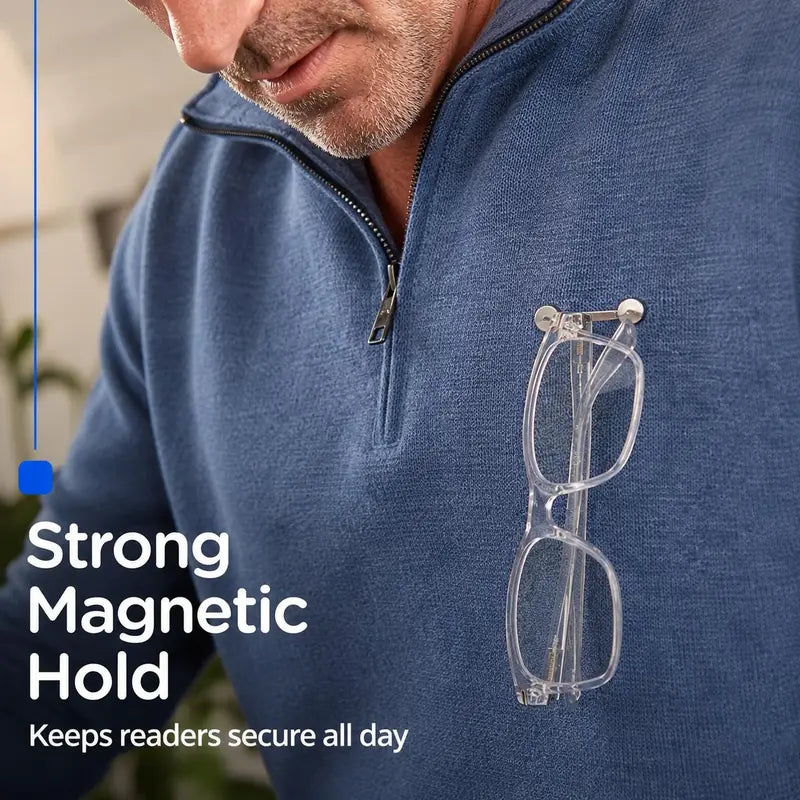Magnetic Clip — Suitable for glasses, headphones, and ID badges.