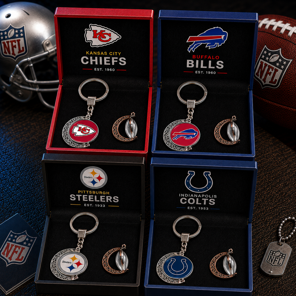 🏈 NFL 32 Teams — Team Pride Gemstone Pendant 📿🍀🏈