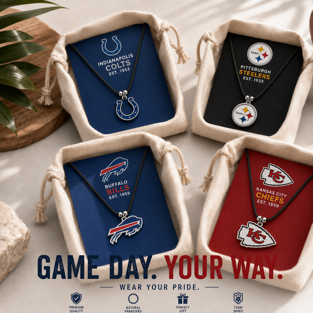 🏈 Exclusively for all 32 NFL teams — Handmade team good-luck energy necklaces 📿🍀