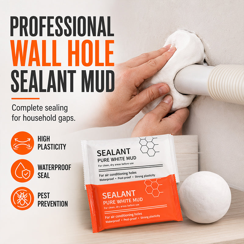 🧱 Waterproof Sealing Putty for A/C Pipe Wall Holes — Suitable for pipe gaps and wall openings
