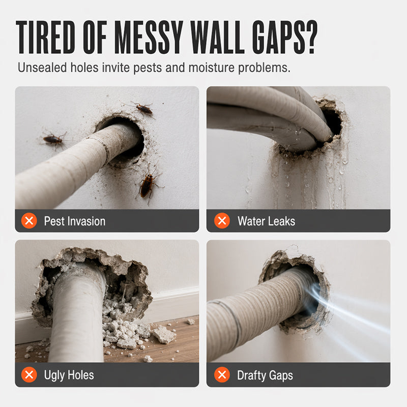 🧱 Waterproof Sealing Putty for A/C Pipe Wall Holes — Suitable for pipe gaps and wall openings